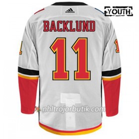 Barn Ishockey Calgary Flames Tröja MIKAEL BACKLUND 11 Adidas Vit Authentic
